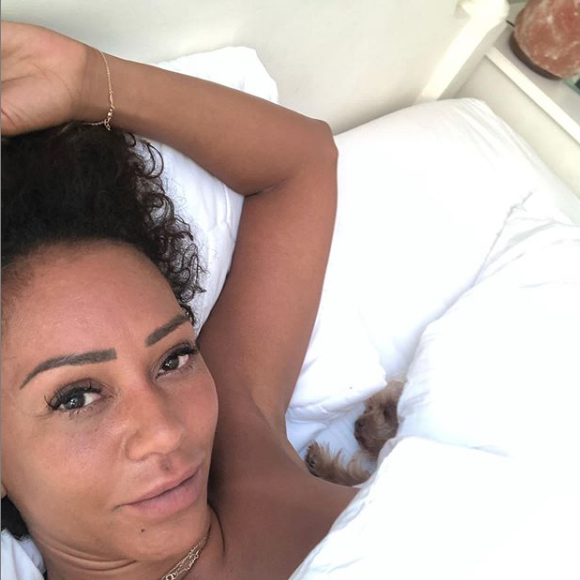 Mel B et son chien Cookie sur son compte Instagram, le 25 août 2019.