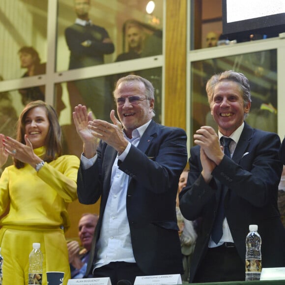 Ophélie Meunier, Christophe Lambert, Alain Suguenot et Tony Parker - 159ème vente aux enchères des vins des Hospices de Beaune le 17 novembre 2019. © Giancarlo Gorassini/Bestimage