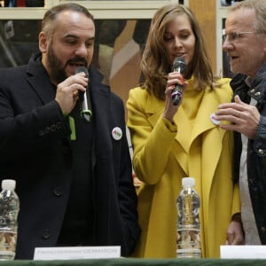 François-Xavier Demaison, Ophélie Meunier et Christophe Lambert - 159ème vente aux enchères des vins des Hospices de Beaune, le 17 novembre 2019 novembre 2019 - 159ème vente aux enchères des vins des Hospices de Beaune le 17 novembre 2019. © Giancarlo Gorassini/Bestimage