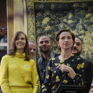 Ophélie Meunier, Christophe Lambert, Tony Parker, François-Xavier Demaison - 159ème vente aux enchères des vins des Hospices de Beaune le 17 novembre 2019. © Giancarlo Gorassini/Bestimage