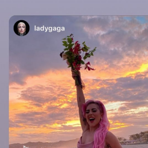 Lady Gaga au mariage de son amie Sarah Tanno au Mexique, sur Instagram le 17 novembre 2019.