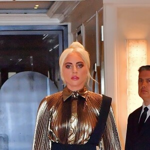Lady Gaga à la sortie d'un immeuble à New York, le 1er juillet 2019
