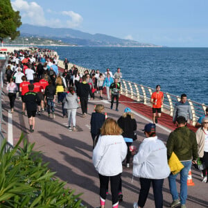 Le départ de la 20ème "No Finish Line" à Monaco le 16 novembre 2019. Le prince Albert est le parrain de l'édition 2019. © Bruno Bébert / Bestimage