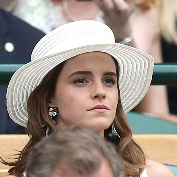 Emma Watson - Tournois de Wimbledon, Londres. Le 14 juillet 2018. @Steven Paston/PA Wire/ABACAPRESS.COM