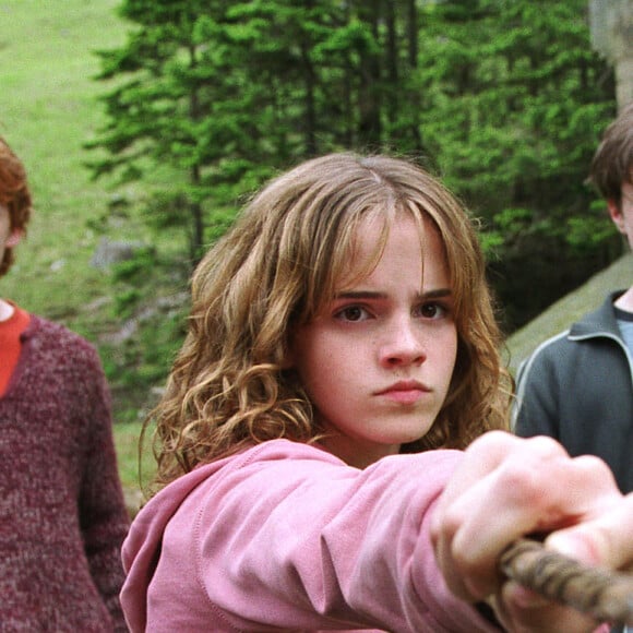 Rupert Grint, Emma Watson et Daniel Radcliffe dans "Harry Potter et le prisonnier d'Azkaban". 2004. @Warner Bros/KRT/ABACA.