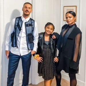 M. Pokora, Christina Milian et Violet lors de la soirée des NRJ Music Awards, à Cannes, le 9 novembre 2019.