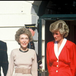 Diana, le prince Charles, Nancy et Ronald Reagan à Washington, en 1985.