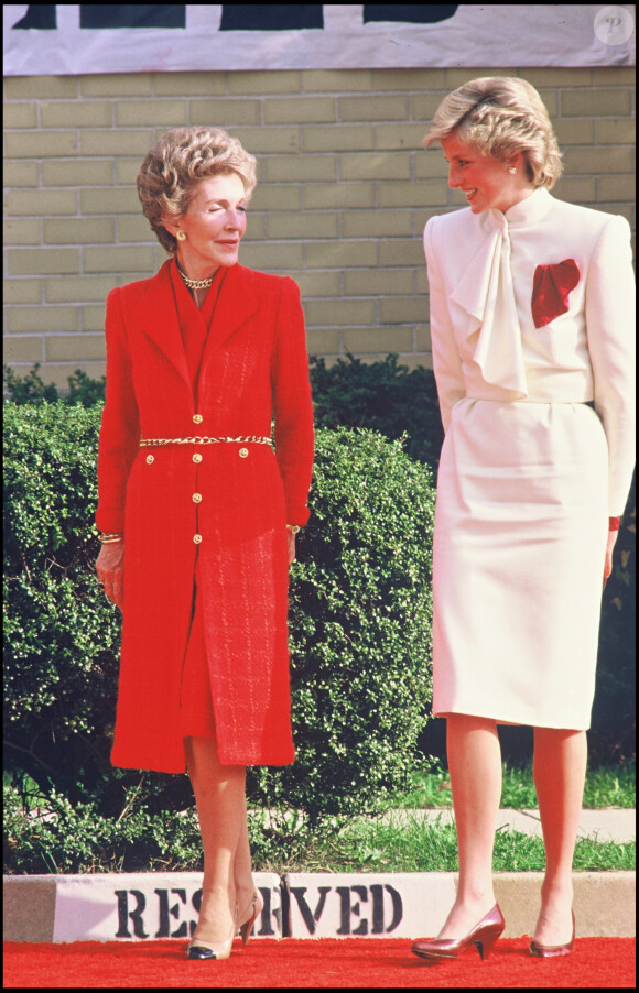 Diana et Nancy Reagan à Washington, en 1985.