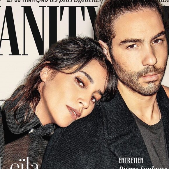 Leïla Bekhti et Tahar Rahim en couverture de "Vanity Fair", numéro décembre 2019-janvier 2020. Le couple d'acteurs n'avaient encore jamais posé pour la couverture d'un magazine.