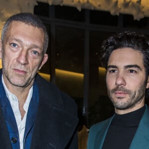 Vincent Cassel et Tahar Rahim - Dîner de gala de l'association AEM (Un Avenir pour les Enfants du Monde) au bénéfice des enfants du Rwanda organisée par B.Djian au Pavillon Ledoyen à Paris, France, le 11 décembre 2018. © Olivier Borde/Bestimage