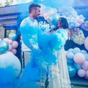 Christina Milian et M Pokora lors de leur gender reveal party- Instagram. Août 2019