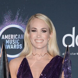 Carrie Underwood à la press room de la 47e soirée annuelle des American Music Awards au théâtre Microsoft à Los Angeles, le 24 novembre 2019.
