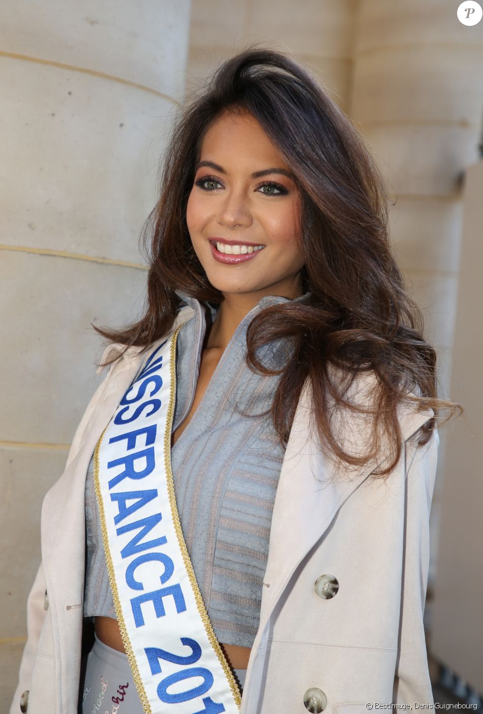 Vaimalama Chaves (Miss France 2019) à la sortie du défilé Tony Ward