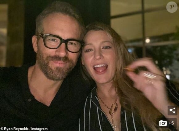 Ryan Reynolds et Blake Lively lors d'une sortie au restaurant en amoureux. Le couple a accueilli un troisième enfant il y a deux mois. Instagram, le 3 octobre 2019.