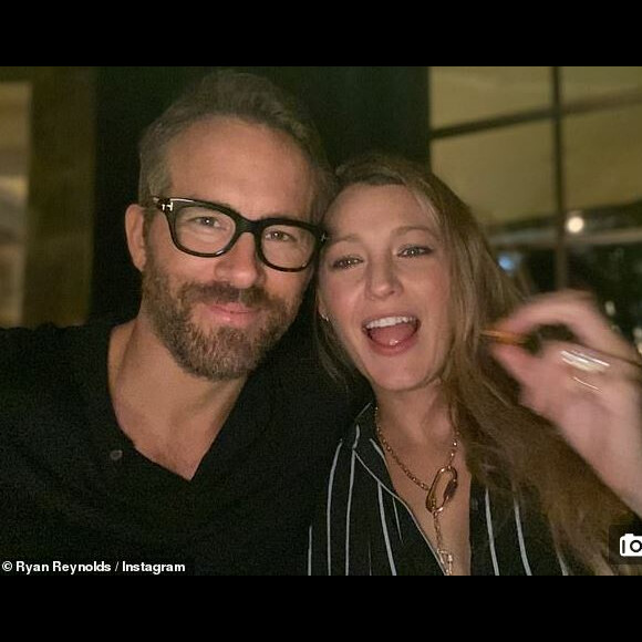Ryan Reynolds et Blake Lively lors d'une sortie au restaurant en amoureux. Le couple a accueilli un troisième enfant il y a deux mois. Instagram, le 3 octobre 2019.