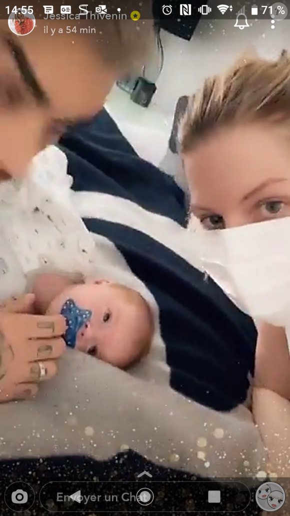 Jessica Thivenin avec son fils Maylone sur Snapchat, le 25 novembre 2019
