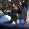 Josh Duhamel retrouve son ex Fergie pour passer la journée avec son fils Axl dans un parc de neige artificiel à Los Angeles, le 23 février 2019