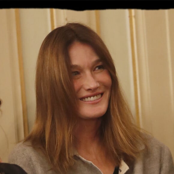 Exclusif - Céline Boulay Espéronnier, Carla Bruni Sarkozy - Nicolas Sarkozy se voit décerner le 13e Prix Edgar Faure, lors d'une cérémonie organisée à la mairie du XVIème arrondissement. Paris le 12 novembre 2019. © Alain Guizard/Bestimage