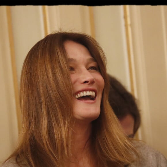 Exclusif - Céline Boulay-Espéronnier, Carla Bruni-Sarkozy, Jérémy Redler - Nicolas Sarkozy se voit décerner le 13e Prix Edgar Faure, lors d'une cérémonie organisée à la mairie du XVIème arrondissement. Paris le 12 novembre 2019. © Alain Guizard/Bestimage