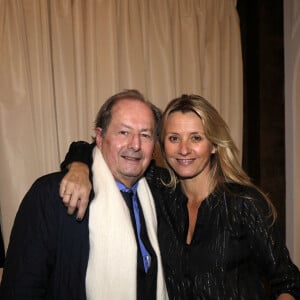 Exclusif - Sarah Lavoine Poniatowski et Jean-Marie Rouart - Les célébrités assistent au 42ème "Cocktail des Ecrivains" organisé par le Cercle mbc au Fouquet's à Paris, le 27 novembre 2019.