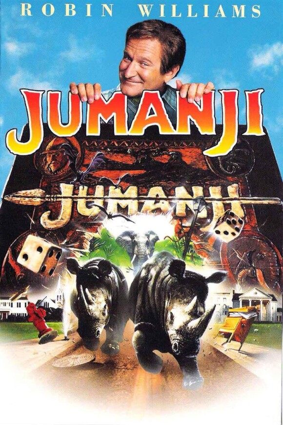 Affiche du film "Jumanji", de Joe Johnston, sortie en France le 14 février 1996.