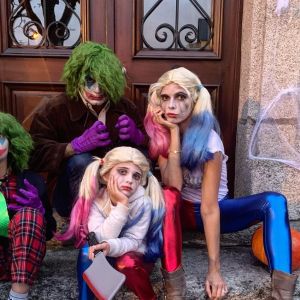 Sylvie Tellier avec son mari et ses enfants pour Halloween, le 31 octobre 2019