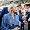 La princesse Charlène de Monaco assiste au Grand Prix de Formule 1 à Abu Dhabi sur le circuit Yas Marina, le 1er décembre 2019.