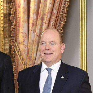 Le roi Felipe VI et la reine Letizia d'Espagne, le prince Albert II de Monaco - Le roi Felipe VI et la reine Letizia d'Espagne donnent une réception à l'occasion de l'ouverture de la Cop25, conférence des Nations sur le changement climatique, au palais royal à Madrid, le 2 décembre 2019.
