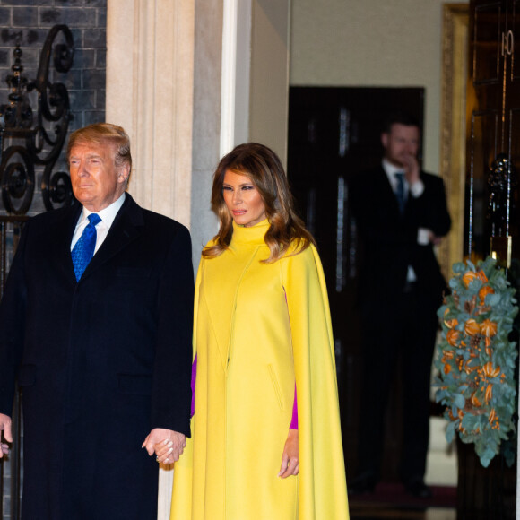 Donald Trump et Mélania Trump lors d'une réception chez le Premier Ministre Britannique B. Johnson au 10 Downing Street. Royaume-Uni, Londres, 3 décembre 2019. © Alain Rolland/Imagebuzz/Bestimage