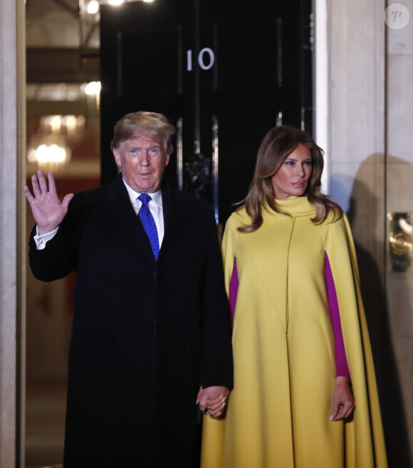 Le président Donald Trump et sa femme Melania - Arrivées à la réception au 10 Downing Str en l'honneur des participants à l'anniversaire des 70 ans de l'Otan à Londres le 3 décembre 2019.