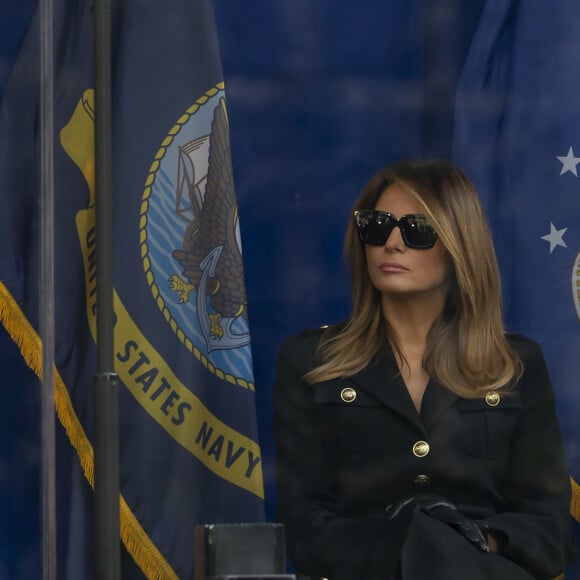 Le Président des Etats-Unis D. Trump et sa femme la Première Dame Melania Trump lors de la "Veterans Day Parade" à Madison Square Garden à New York, le 11 novembre 2019.