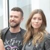 Justin Timberlake et sa femme Jessica Biel - Les membres du groupe NSYNC reçoivent leur étoile sur le Walk of Fame à Hollywood le 30 avril 2018.