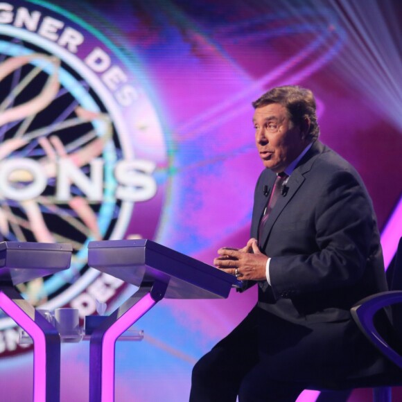 Exclusif - Jean-Pierre Foucault - Enregistrement à l'occasion des 15 ans de l'émission "Qui veut gagner des millions ?" sur TF1 au studio Carrère A de La Plaine Saint-Denis le 31 aout 2015.