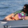 Kendall Jenner prend du bon temps sur le yacht de D.Grutamn, à l'occasion d'Art Basel, à Miami, le 6 décembre 2019.