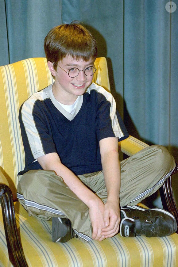 Daniel Radcliffe en promotion pour le film "Harry Potter à l'école des sorciers" en 2000.