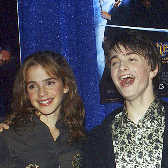 Emma Watson, Daniel Radcliffe et Rupert Grint à la première du film "Harry Potter et la chambre des secrets" à New York, en 2002.