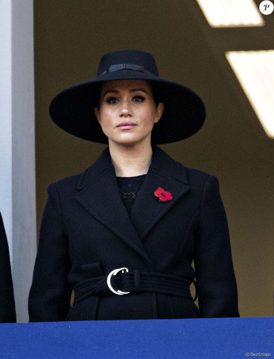 Meghan Markle, duchesse de Sussex - La famille royale d&#039;Angleterre lors du National Service of Remembrance à Londres le 10 novembre 2019.