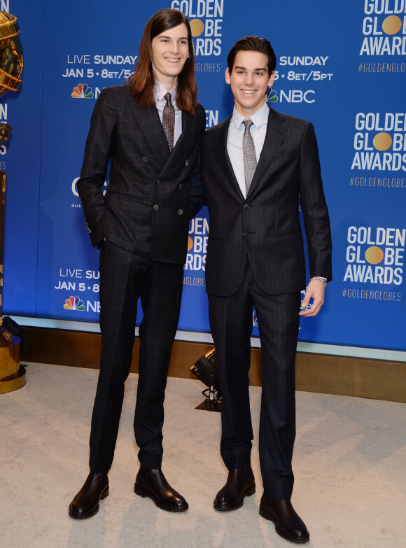 Dylan Brosnan et Paris Brosnan - 77ème nomination annuelle aux Golden Globe au Beverly Hilton, Beverly Hills, Los Angeles, 8 décembre 2019.