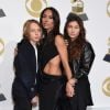 Vicky Cornell et ses deux enfants Toni et Christopher assistent aux 61e Grammy Awards. Los Angeles, le 10 février 2018.