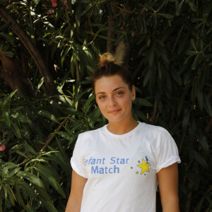 Priscilla Betti - People à la journée de l'association "Enfant Star & Match" au Tennis de la Roseraie à Antibes le 8 juillet 2016.