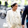 Meghan Markle (en look Victoria Beckham) et le prince Harry - Arrivée de la famille royale britannique à la messe en l'honneur de la journée du Commonwealth à l'abbaye de Westminster à Londres, le 11 mars 2019.