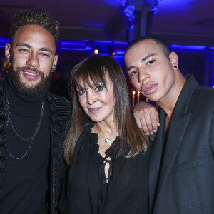 Neymar, Babeth Djian et Olivier Rousteing assistent au dîner de gala de l'association AEM (Un Avenir pour les Enfants du Monde) au bénéfice des enfants du Rwanda organisé par Babeth Djian au Pavillon Ledoyen. Paris, France, le 12 décembre 2019. © Olivier Borde/Bestimage