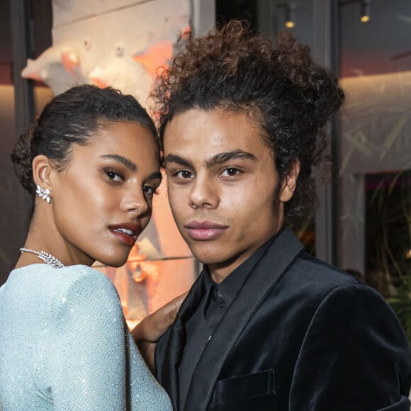 Tina Kunakey et son petit frère Zakari Kunakey assistent au dîner de gala de l'association AEM (Un Avenir pour les Enfants du Monde) au bénéfice des enfants du Rwanda organisé par Babeth Djian au Pavillon Ledoyen. Paris, France, le 12 décembre 2019. © Olivier Borde/Bestimage