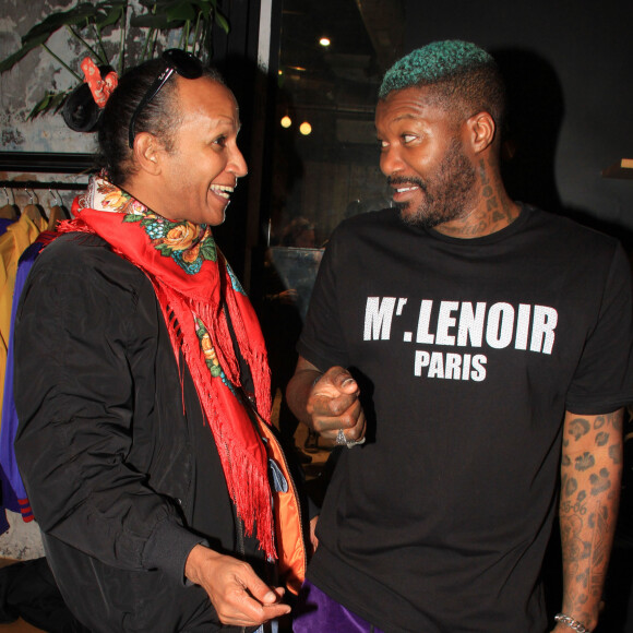Vincent Mc Doom, Djibril Cissé - Soirée de lancement de la nouvelle collection de vêtements "Mr Lenoir" de Djibril Cissé à la boutique Cirocco à Paris le 12 décembre 2019. © Philippe Baldini/Bestimage