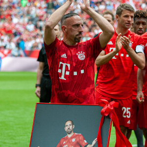 Franck Ribéry - Franck Ribéry célèbre le titre de champion d'allemagne et son dernier match sous les couleurs du Bayern de Munich le 18 Mai 2019.