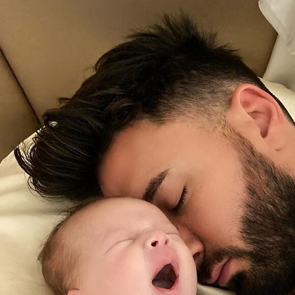 Thomas Vergara et son fils Milann, le 14 novembre 2019, sur Instagram