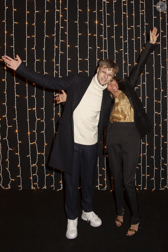 Exclusif - Rod Paradot et Evelyne Chetrite (Fondatrice de Sandro) - Dîner de Noël au siège de la maison Sandro à Paris le 10 décembre 2019. © Jack Tribeca/Bestimage