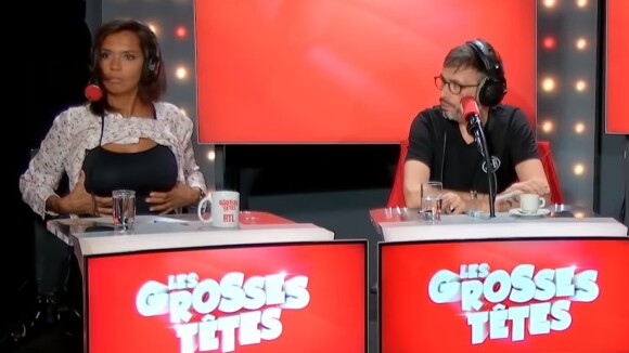 Karine Le Marchand dans Les Grosses Têtes, sur RTL, le 16 décembre 2019.