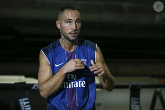 Cédric Vitu - Les boxeurs s'entraînent avant le championnat du monde WBA 2019, à Paris, le 13 novembre 2019. © Gwendoline Le Goff / Panoramic / Bestimage