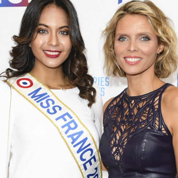 Vaimalama Chaves (Miss France 2019) et Sylvie Tellier - Soirée de rentrée 2019 de TF1 au Palais de Tokyo à Paris, le 9 septembre 2019. © Pierre Perusseau/Bestimage